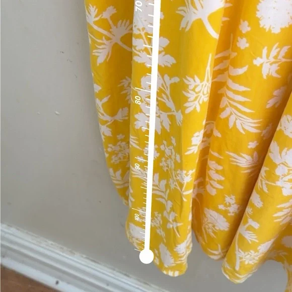 Yellow Floral Lace-Trim Dress - Picture 6 of 6